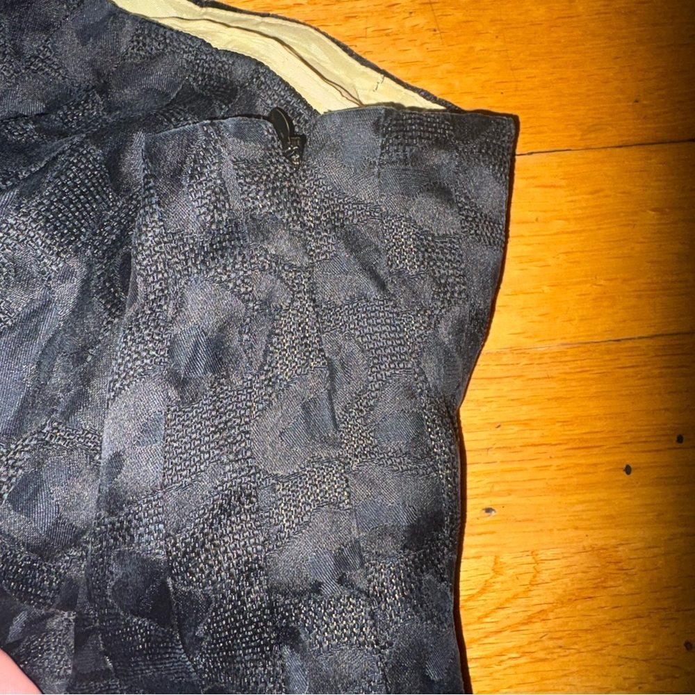 Kay Unger Blue Leopard Silk Skirt Size 10 - Picture 6 of 6